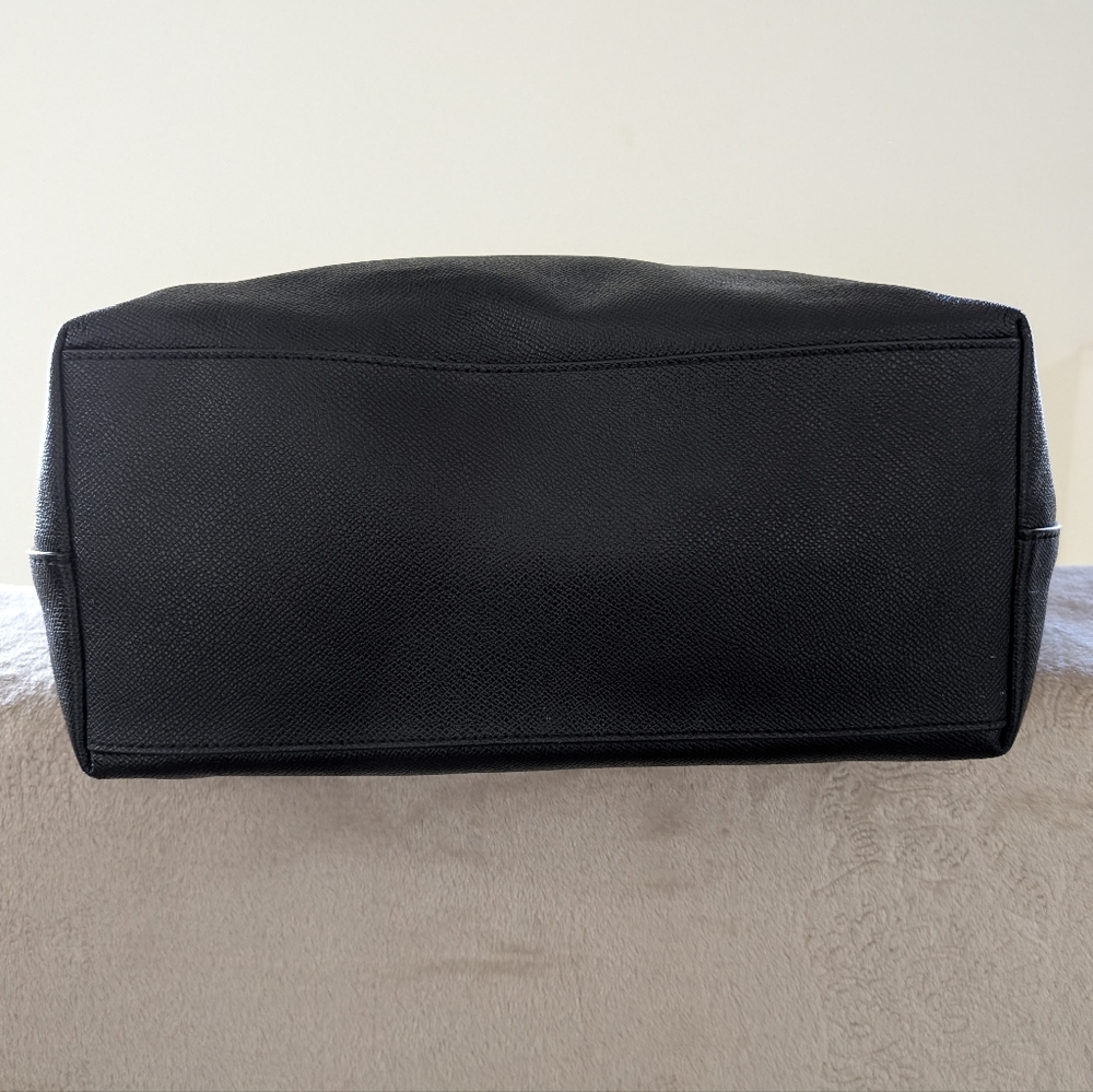 Coach City Zip Tote Black Leather Bag - Picture 4 of 15